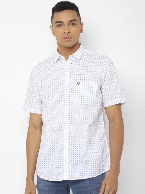 

Allen Solly Men White & Blue Slim Fit Printed Casual Shirt