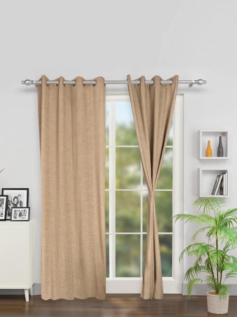 

SWAYAM Beige Set of 2 Door Curtains