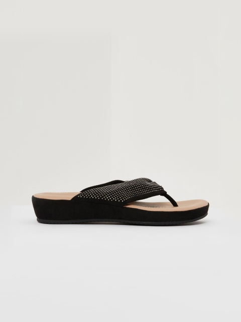 

shoexpress Women Black Printed Open Toe Flats