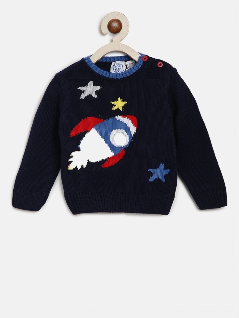 

Chicco Infant Boys Navy Blue & Red Printed Pullover Sweater