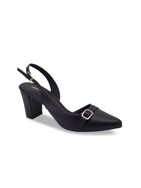 

Rocia Women Black Solid Sandals