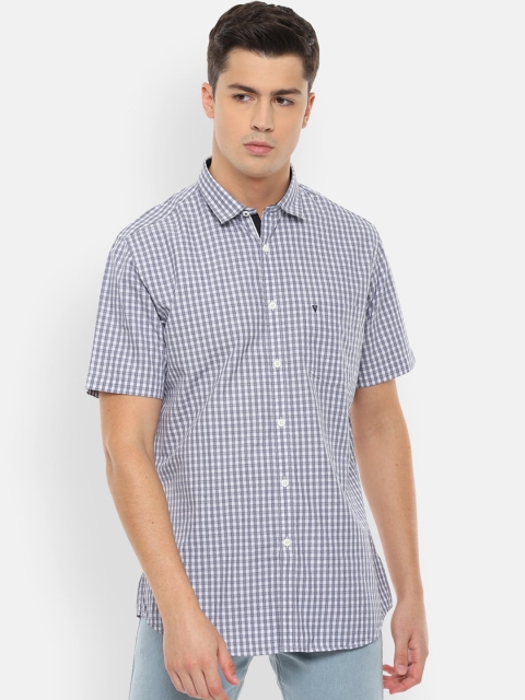 

Van Heusen Sport Men Blue & White Slim Fit Checked Casual Shirt