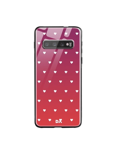 

DailyObjects Pink & White Berry Hearts Samsung Galaxy S10 Glass Case