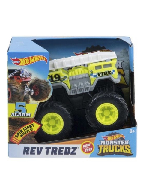 

Hot Wheels Kids Black & Yellow Monster 1.43 Rev Tredz 5 Alarm Truck Toy