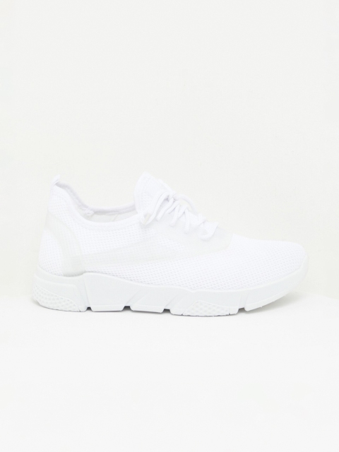 

shoexpress Women White Low Ankle Lace-Up Running Shoes