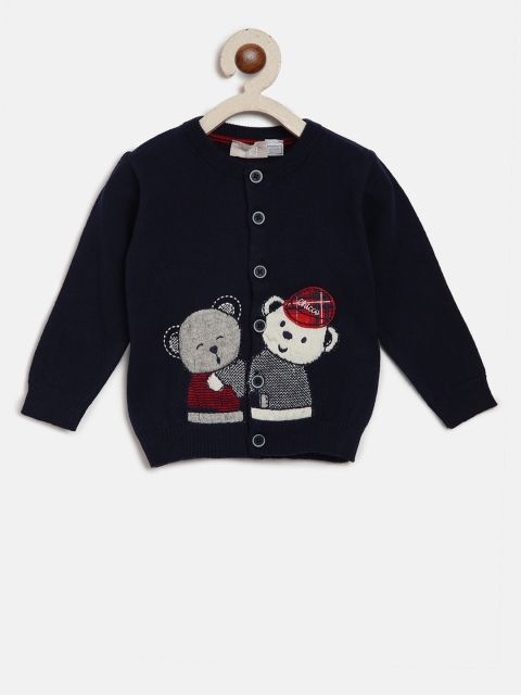 

Chicco Boys Navy Blue Printed Cardigan Sweater