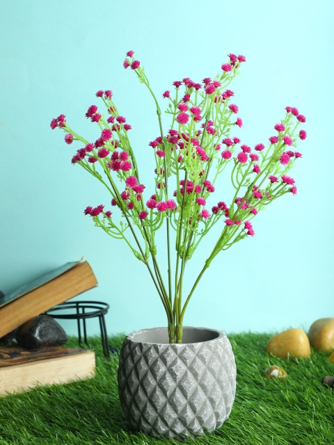 

PolliNation Pack of 2 Pink Artificial Pink Gypso Bunch For Decor without Pot
