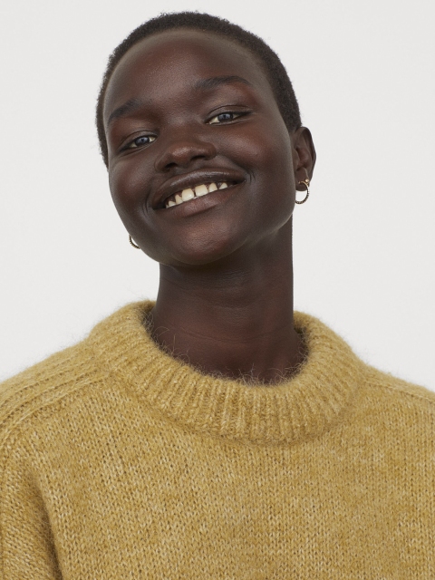 

H&M Women Mustard Yellow Wool-Blend Jumper
