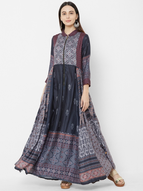 

Vedic Women Black Printed Anarkali Kurta