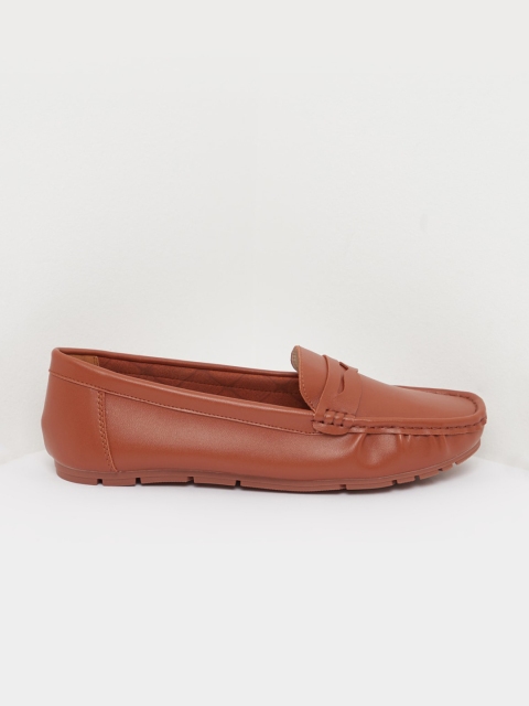 

shoexpress Women Tan Brown Penny Loafers
