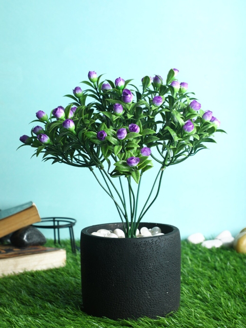 

PolliNation Pack of 2 Purple Artificial Flower Bunch for Decor without Pot