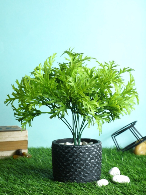 

PolliNation Set Of 2 Green Decorative Artificial Bunch without Pot