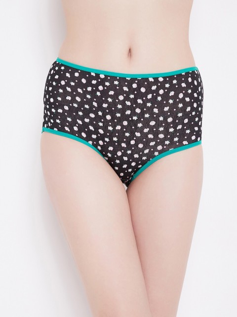 

Clovia Women Black & White Floral Printed Hipster Briefs PN3318X13