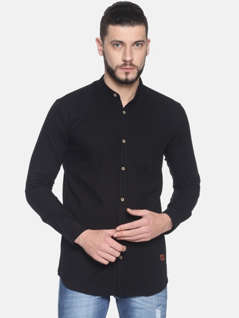 

Campus Sutra Men Black Classic Regular Fit Solid Casual Shirt