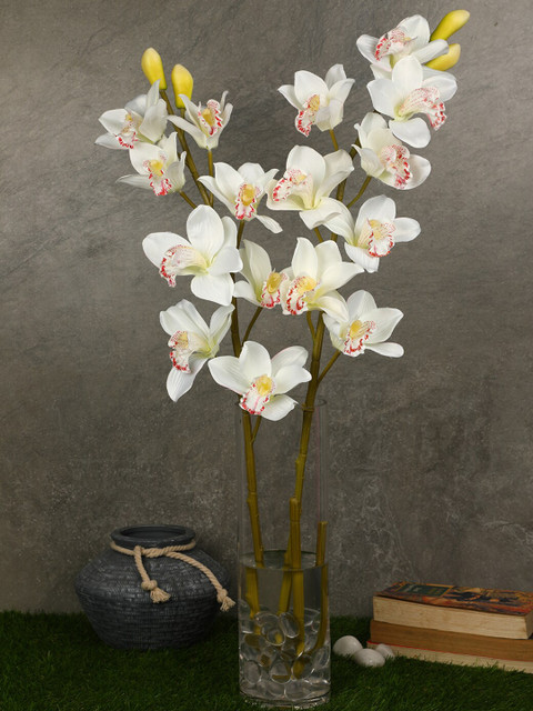 

PolliNation White Set of 2 Radiant Artificial Orchid Flowers