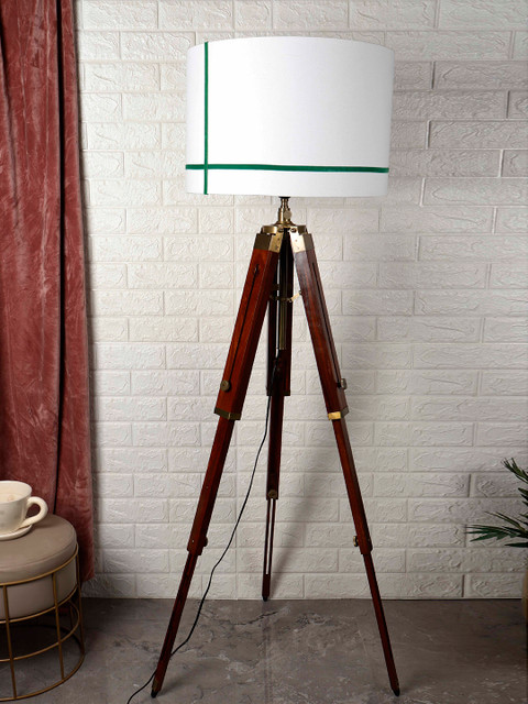 

Grated Ginger White Solid Handcrafted Floor Lamp with Shade