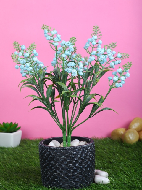 

PolliNation Blue Set Of 2 Artificial Flower Bunch Without Pot