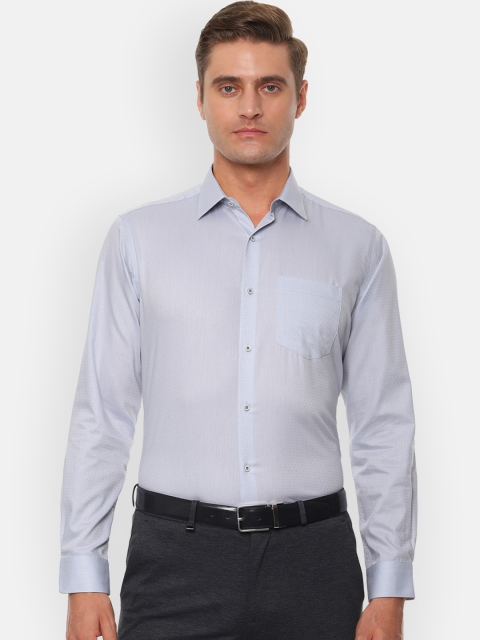 

Van Heusen Men Blue Regular Fit Self Design Formal Shirt
