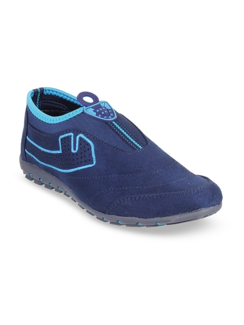 

WALKWAY Women Blue Printed Slip-On Sneakers