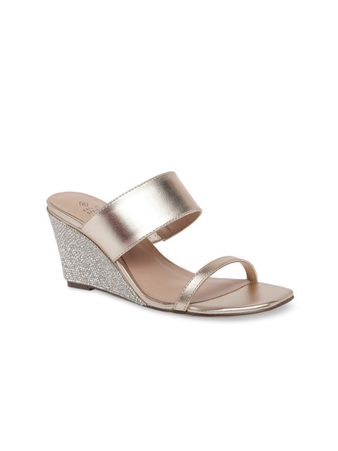 

Call It Spring Women Champagne Embellished Heels