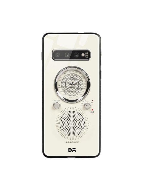 

DailyObjects White & Grey Crosly Radio Samsung Galaxy S10 Shock Absorbent Glass Case