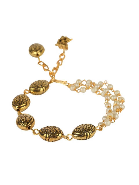 

ANIKAS CREATION Gold-Plated Antique Link Bracelet
