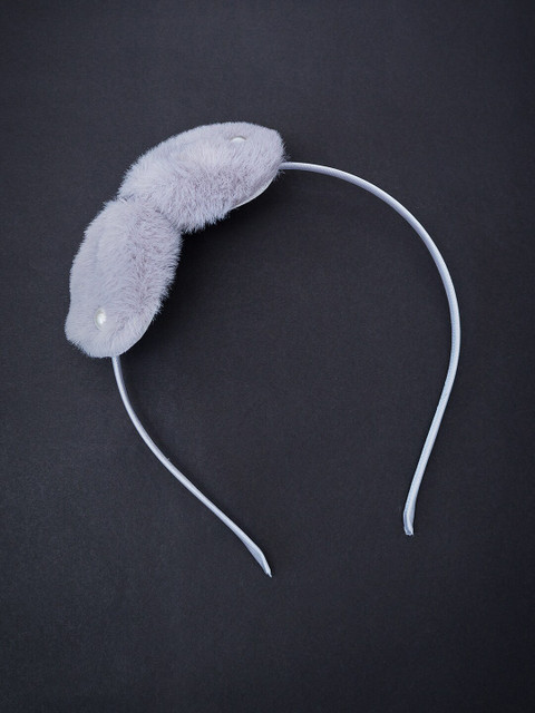 

Golden Peacock Girls Grey Bow Pearl Embellished Hairband