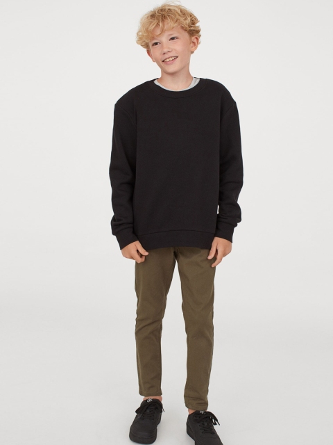 

H&M Boys Olive Green Solid Skinny Fit Chinos