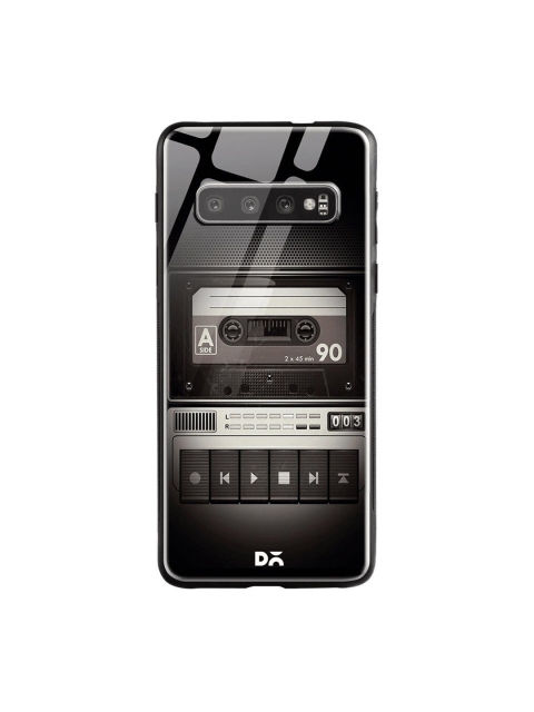 

DailyObjects Black & Grey Cassette Player Samsung Galaxy S10 Shock Absorbent Glass Case