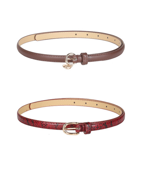 

CRUSSET Women Pack Of 2 Belts, Brown
