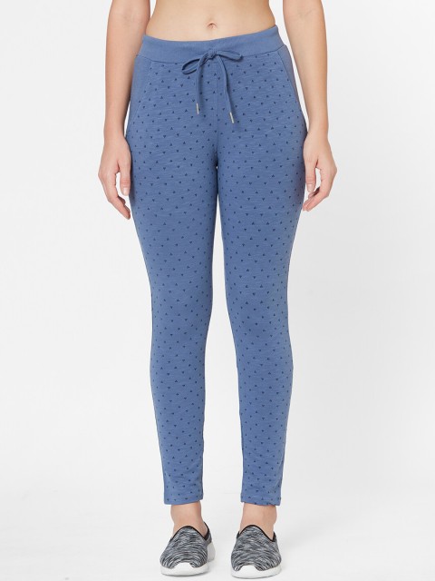 

Juliet Women Blue Printed Sports Active Wear Track Pants