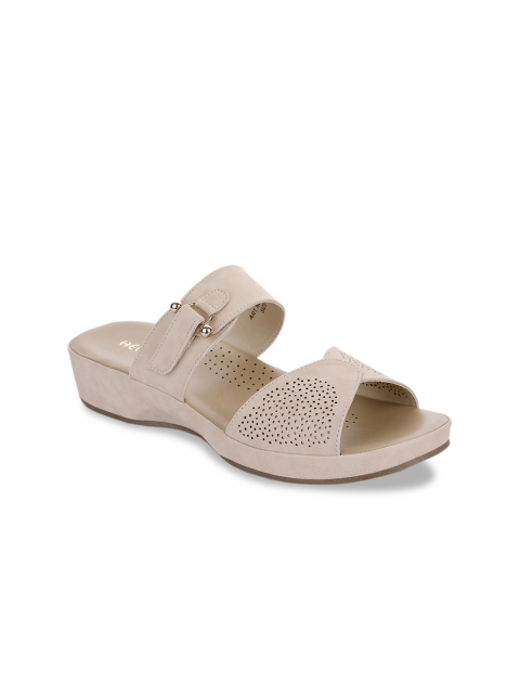 

Liberty Women Beige Solid Open Toe Flats