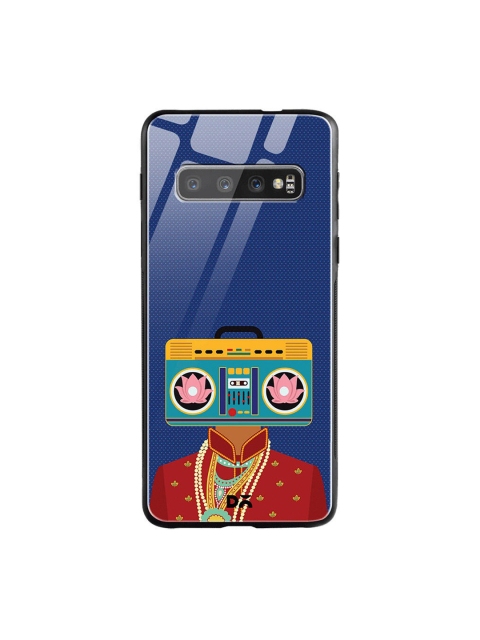 

DailyObjects Blue & Red Bass Rani Samsung Galaxy S10 Shock Absorbent Glass Case