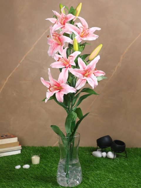 

PolliNation Pack of 2 Pink Decorative Artificial Lily Flower