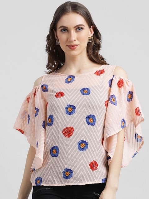 

Zink London Women Pink Embroidered Top