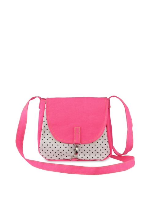 

Vivinkaa Pink & White Printed Sling Bag
