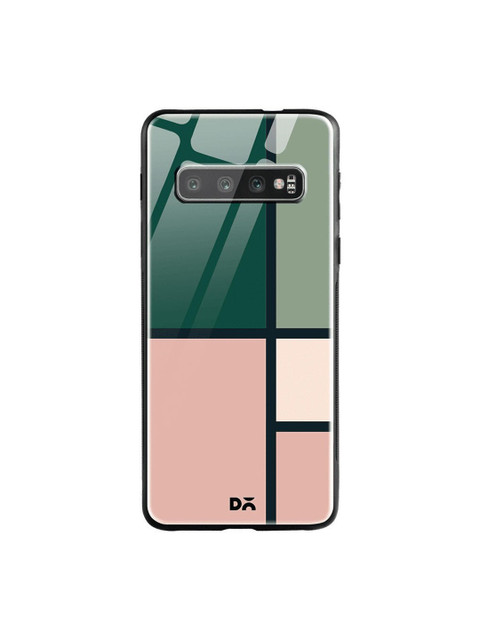 

DailyObjects Green & Peach-Coloured Window Samsung Galaxy S10 Shock Absorbent Glass Case