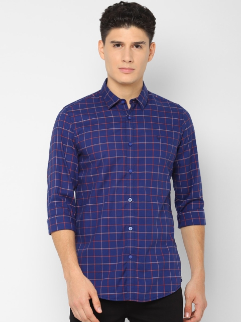 

Allen Solly Sport Men Blue Red Regular Fit Checked Casual Shirt