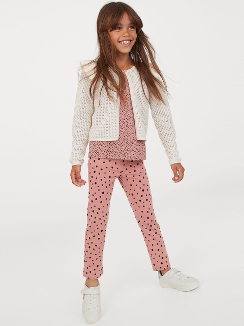 

H&M Girls Pink & Black Treggings