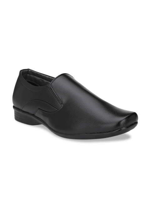 

Azzaro Black Men Black Solid Formal Slip-Ons
