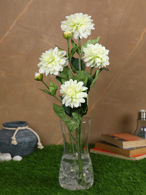 

PolliNation White & Green Set of 2 Stunning Artificial Dahlia Flower