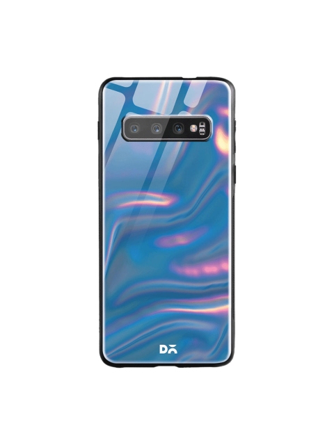 

DailyObjects Blue Holo Satin Glass Case Cover For Samsung Galaxy S10