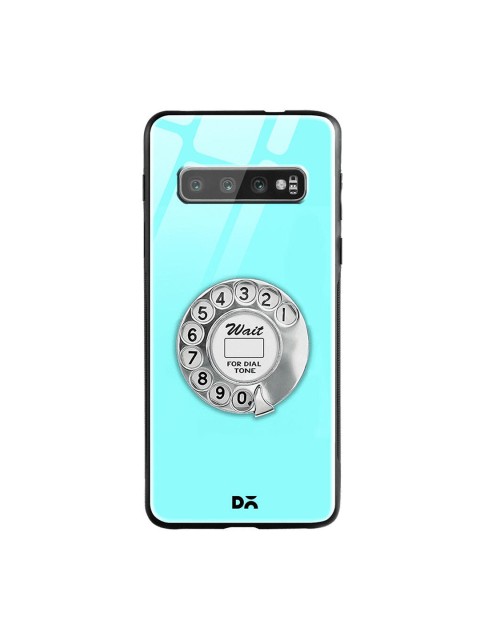 

DailyObjects Turquoise Blue & Grey Dialer Samsung Galaxy S10 Shock Absorbent Glass Case