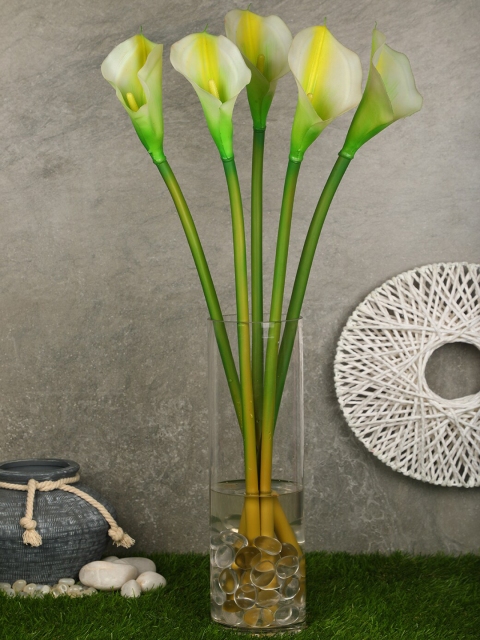 

PolliNation White Set of 5 Mesmerising Artificial Calla Lilly Flowers