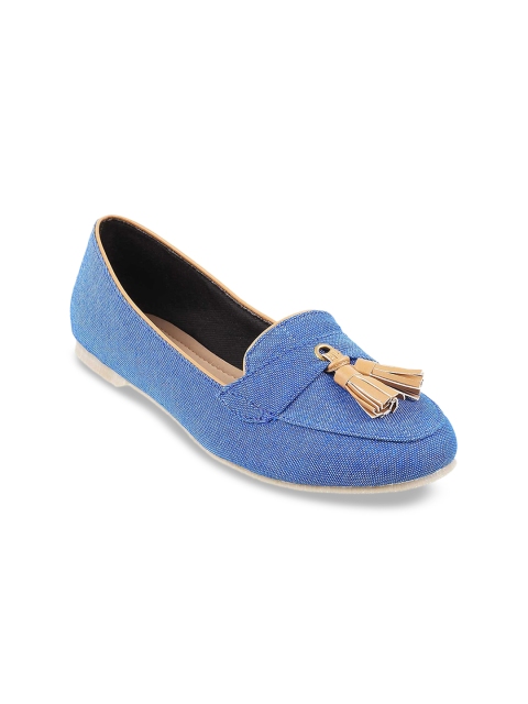 

WALKWAY Women Blue Solid Tassel Loafers