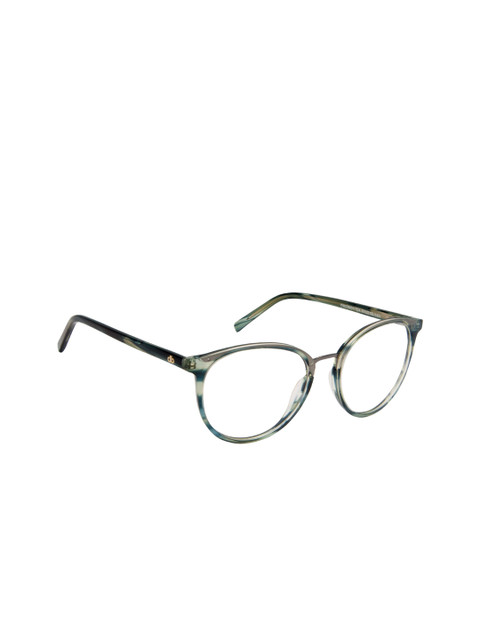 

David Blake Unisex Green Tortoise Shell Full Rim Round Frames EWDB2309MK1C4