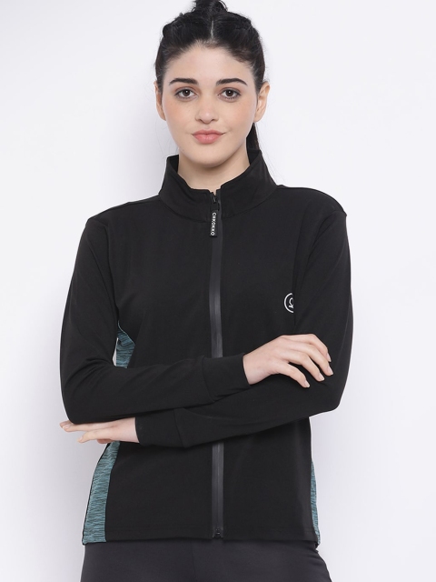 

Chkokko Women Black Solid Antimicrobial Sporty Jacket