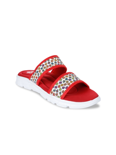 

Liberty Women Red & Off-White Solid Slip-On