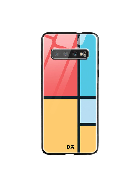 

DailyObjects Coral-Coloured & Yellow Window Samsung Galaxy S10 Shock Absorbent Glass Case