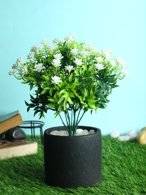 

Pollination Green & White Stunning Artificial Flower Bunch for Decor without Pot